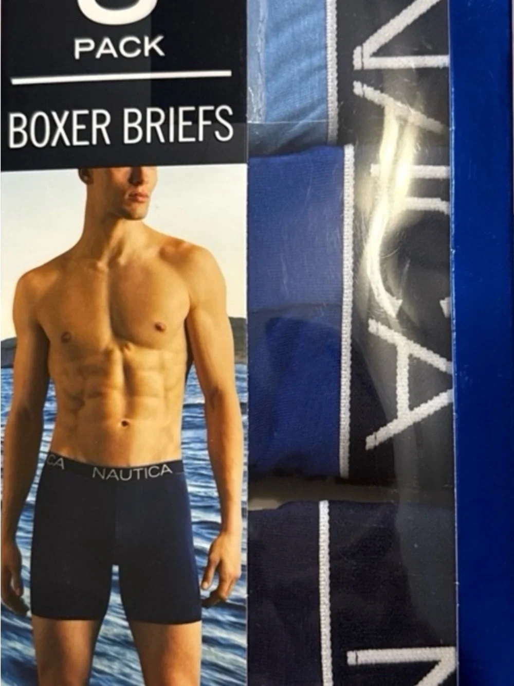 Nautica Men's Navy & Royal Blue Boxer Briefs - 3 Pack
